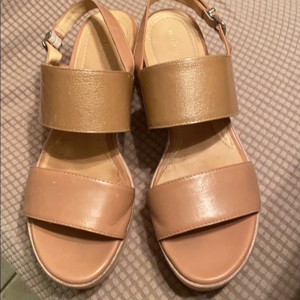 Rose gold/ Dusty pink wedge sandals